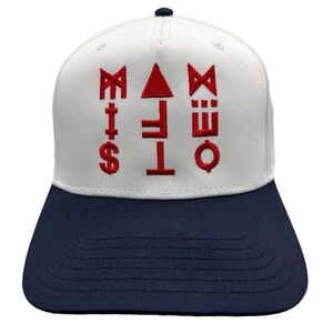 MISTLETOE White Red Snapback Hat Otto Cap Geometric Letters Streetwear